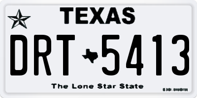 TX license plate DRT5413