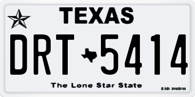 TX license plate DRT5414