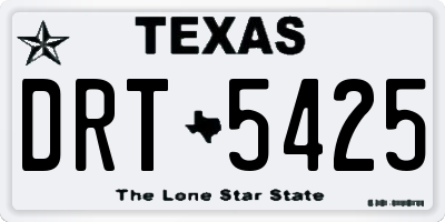 TX license plate DRT5425