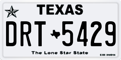 TX license plate DRT5429
