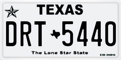 TX license plate DRT5440