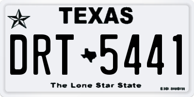 TX license plate DRT5441