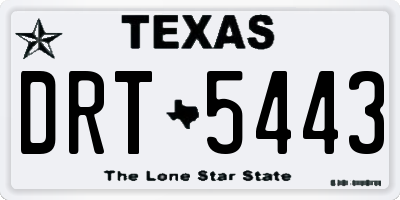 TX license plate DRT5443