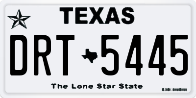 TX license plate DRT5445