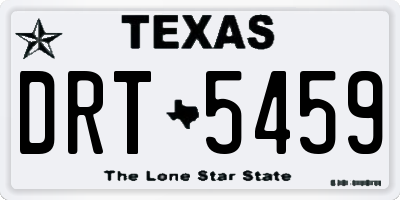 TX license plate DRT5459