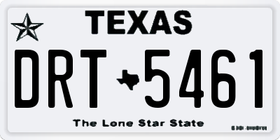 TX license plate DRT5461