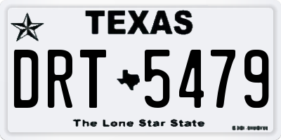 TX license plate DRT5479