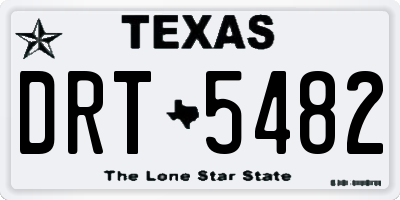 TX license plate DRT5482
