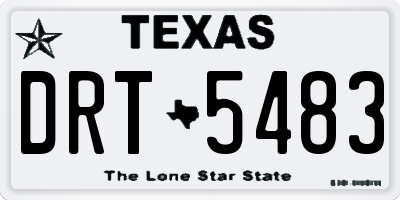 TX license plate DRT5483