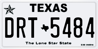 TX license plate DRT5484
