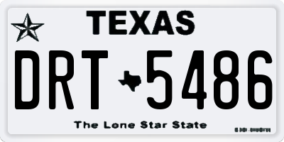 TX license plate DRT5486