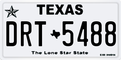 TX license plate DRT5488