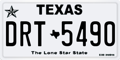 TX license plate DRT5490