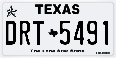TX license plate DRT5491