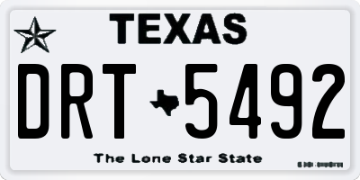 TX license plate DRT5492