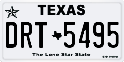 TX license plate DRT5495