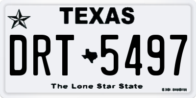 TX license plate DRT5497