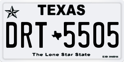 TX license plate DRT5505