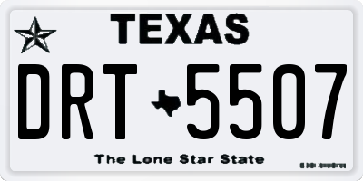 TX license plate DRT5507
