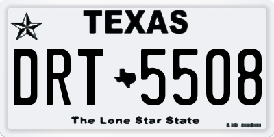 TX license plate DRT5508