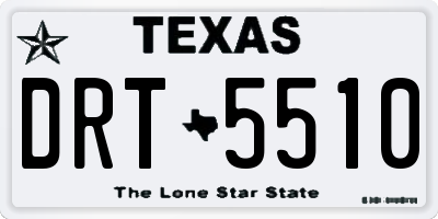 TX license plate DRT5510