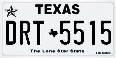 TX license plate DRT5515