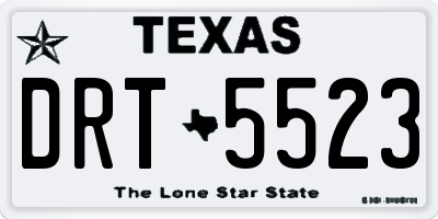 TX license plate DRT5523