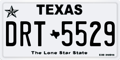 TX license plate DRT5529