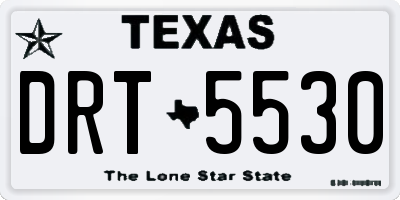 TX license plate DRT5530