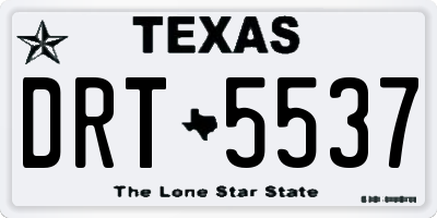 TX license plate DRT5537