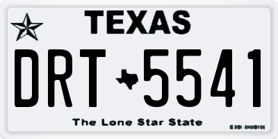 TX license plate DRT5541