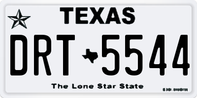 TX license plate DRT5544