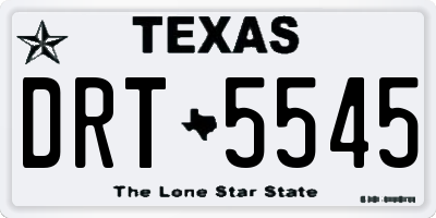 TX license plate DRT5545