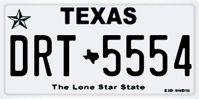 TX license plate DRT5554