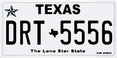 TX license plate DRT5556