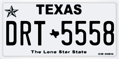 TX license plate DRT5558