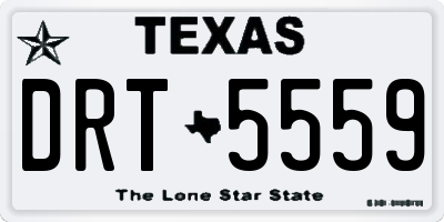 TX license plate DRT5559