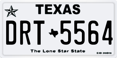 TX license plate DRT5564