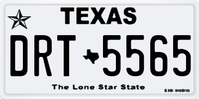 TX license plate DRT5565