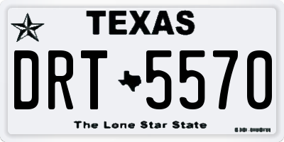 TX license plate DRT5570