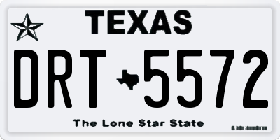 TX license plate DRT5572