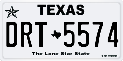 TX license plate DRT5574