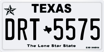 TX license plate DRT5575