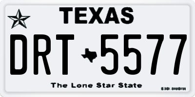TX license plate DRT5577