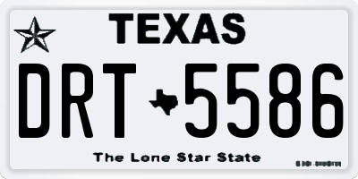 TX license plate DRT5586