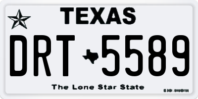TX license plate DRT5589
