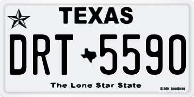 TX license plate DRT5590