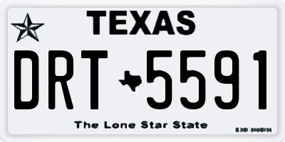 TX license plate DRT5591