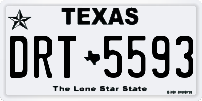 TX license plate DRT5593
