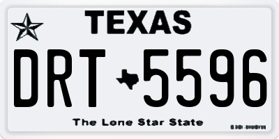 TX license plate DRT5596